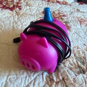 Pink Piggy Bank with Cord